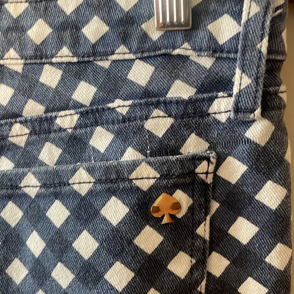 2/$30 Kate Spade Broome Street Gingham Denim Cropped Jean Pants Size 28 - Picture 10 of 15